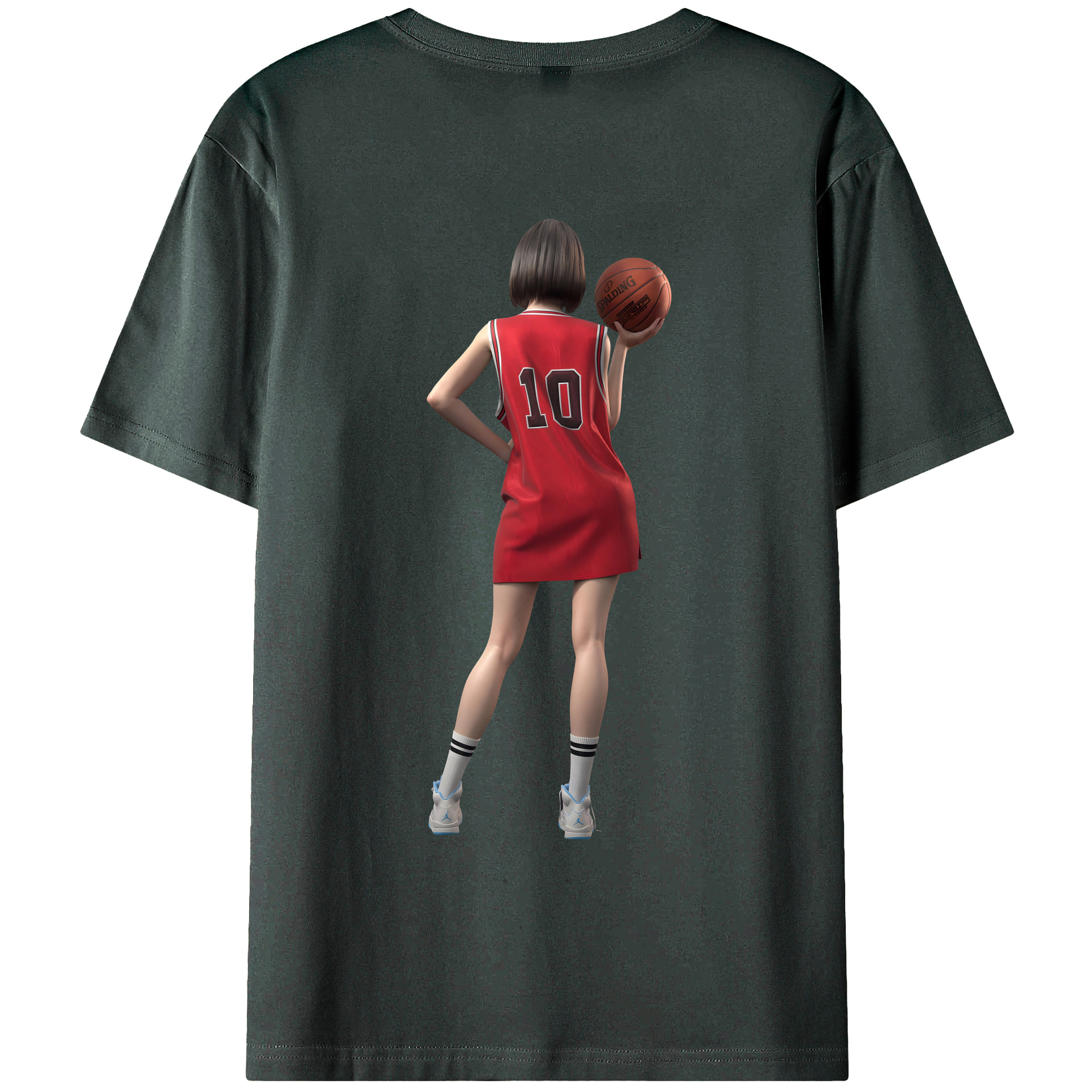 （画像用） SLAM DUNK／スラムダンク 綿100％ メンズ半袖Tシャツ（バックプリント） 通気性